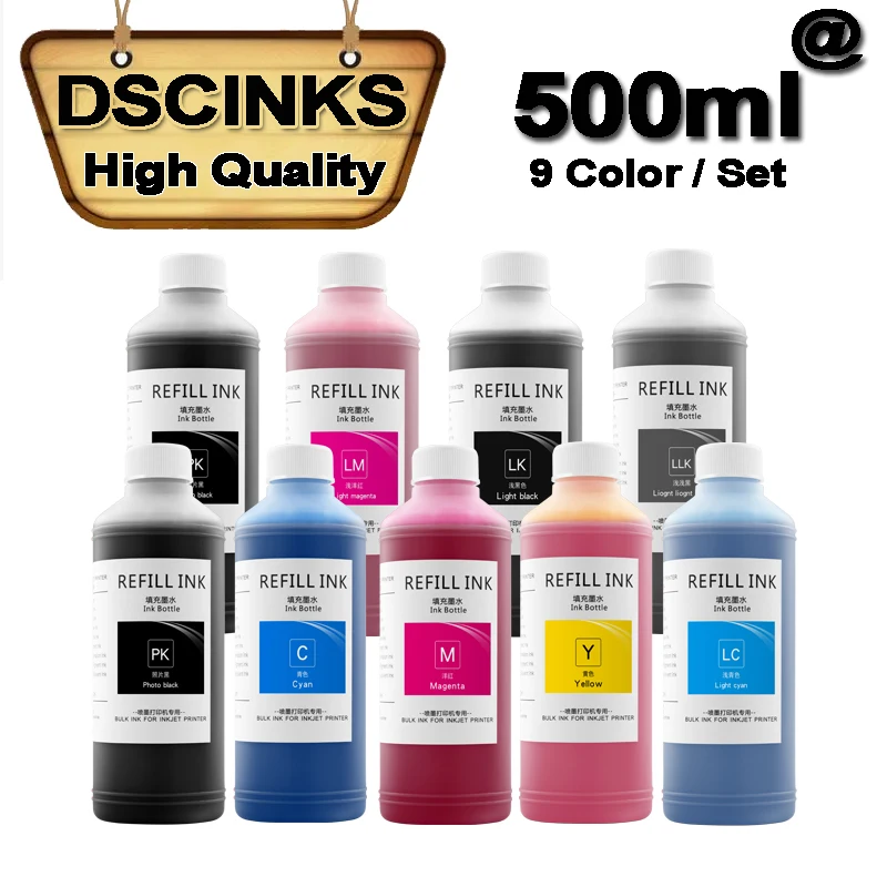 9 color 500ml dye printing ink for Epson P800 P600 4800 3800 3880 3885 P6000 P7000 P8000 P9000 7908 9908 7890 9890 printer