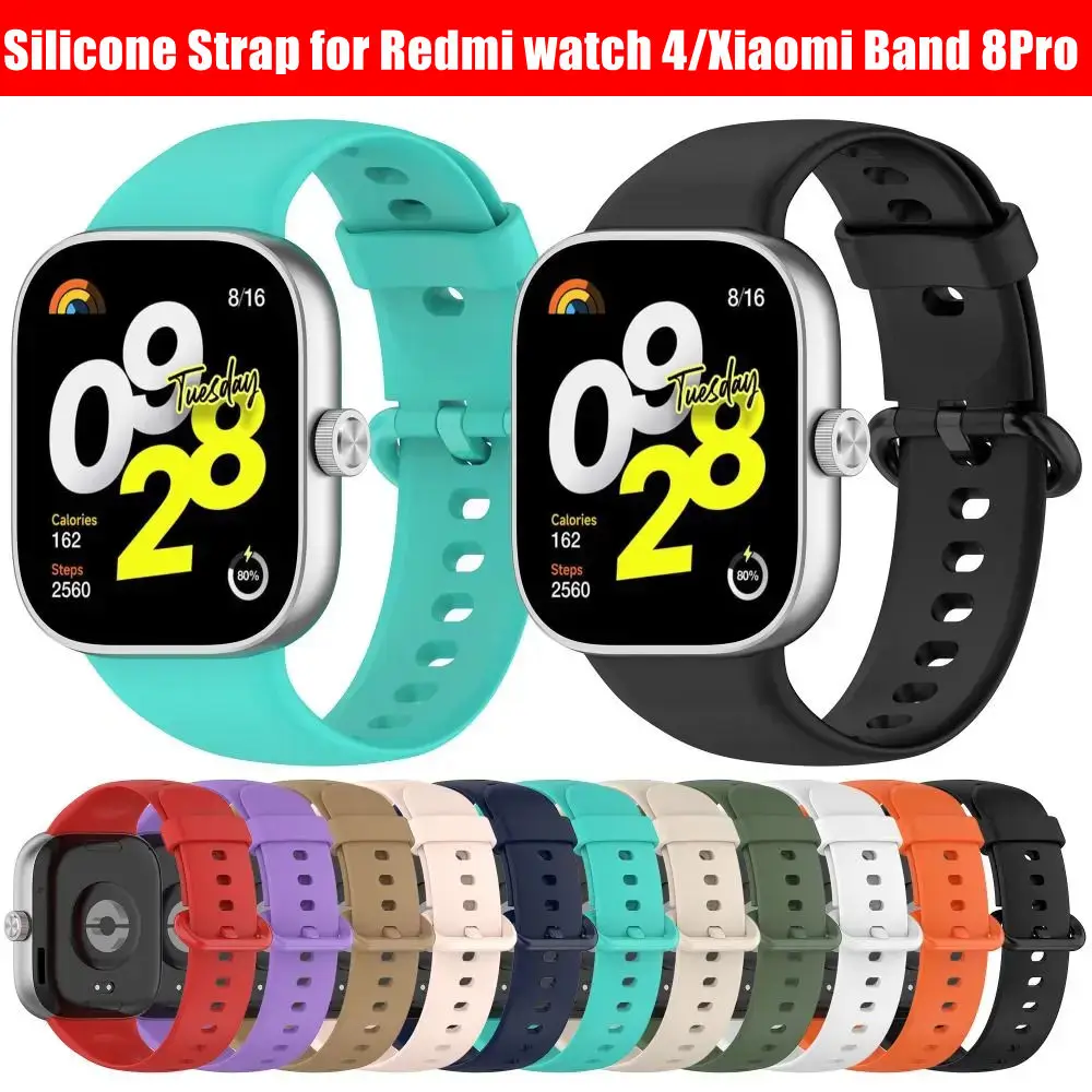 

Replacement Silicone Strap Soft Smart Watch Bracelet Watchband Accessories New Wristband for Redmi Watch 4 Xiaomi Band8 Pro