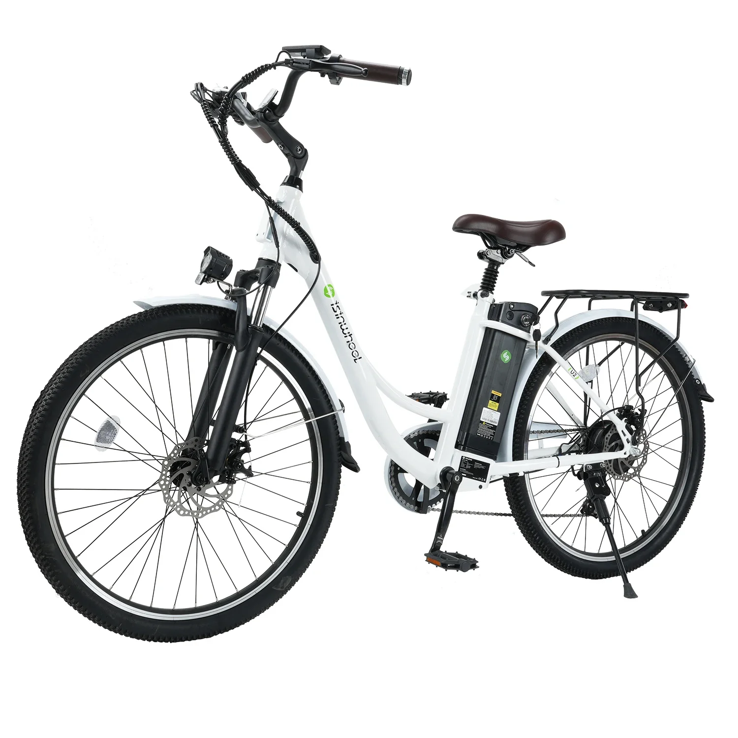 Bicicleta de crucero eléctrica para adultos Isinwheel U2, batería de 36V13Ah con motor de 350W, bicicleta eléctrica para viajeros urbanos, bicicleta eléctrica urbana con neumáticos de 26 pulgadas