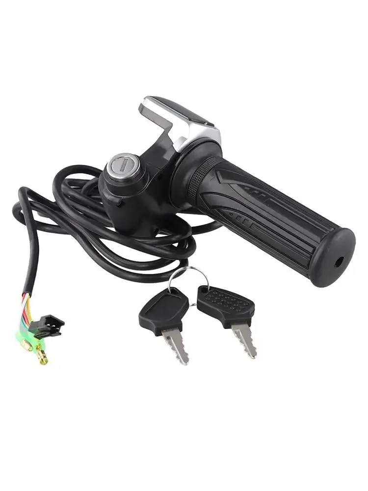 36V 48V 60V Electric Scooter Accelerator Handle With Key Lock Power Indicator With Handle Gasoline Handle Accelerator Pedal Lock