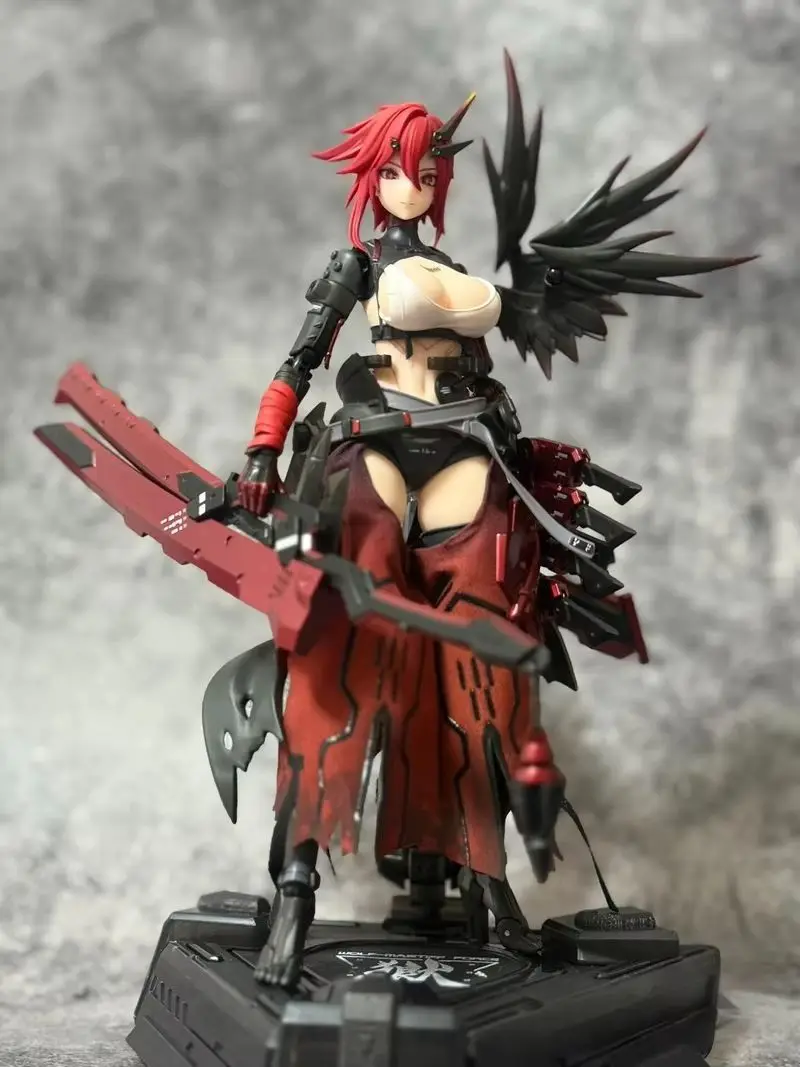 

In Stock Genuine Nuclear Gold Reconstruction 1/9 Wolfhound Force Assault Type Raven Rubber Machine Girl Gift Series Ornaments