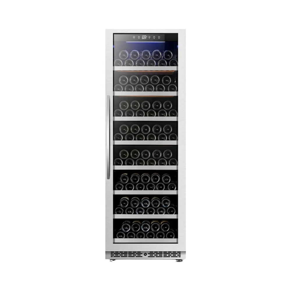

Wholesale Custom 450L 166 Bottles Wine Cabinet Glass Door Wine And Beverage Refrigerator