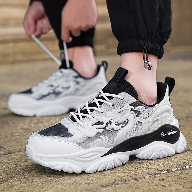 YRZL Mens Sneakers Running Shoes Breathable Mesh Men's Shoes Flats Casual Men Summer Sports Shoe Non Slip Walking Shoes for Men