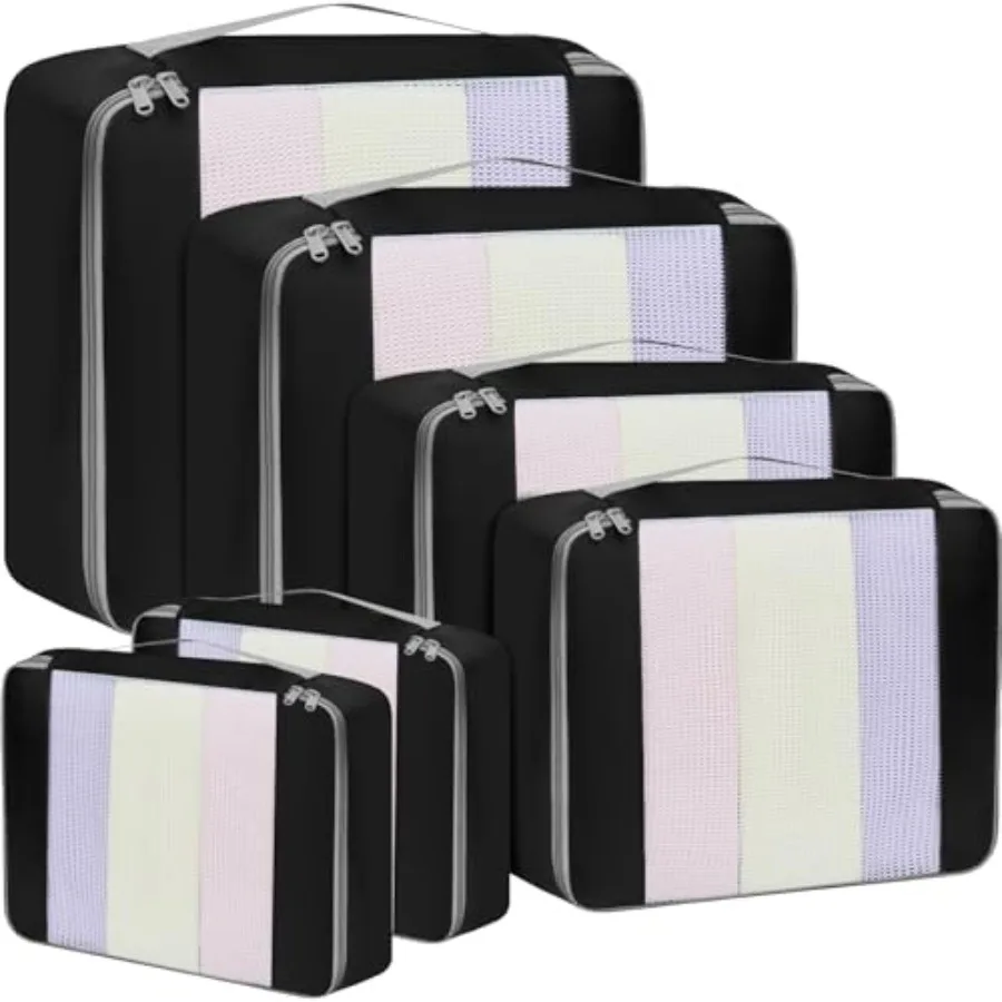 

Наборы упаковочных кубов (6, 8 или 10 штук) различных размеров: органайзеры для путешествий и багажа из полиэстера, темно-синие, легкие, компактные, для автомобиля