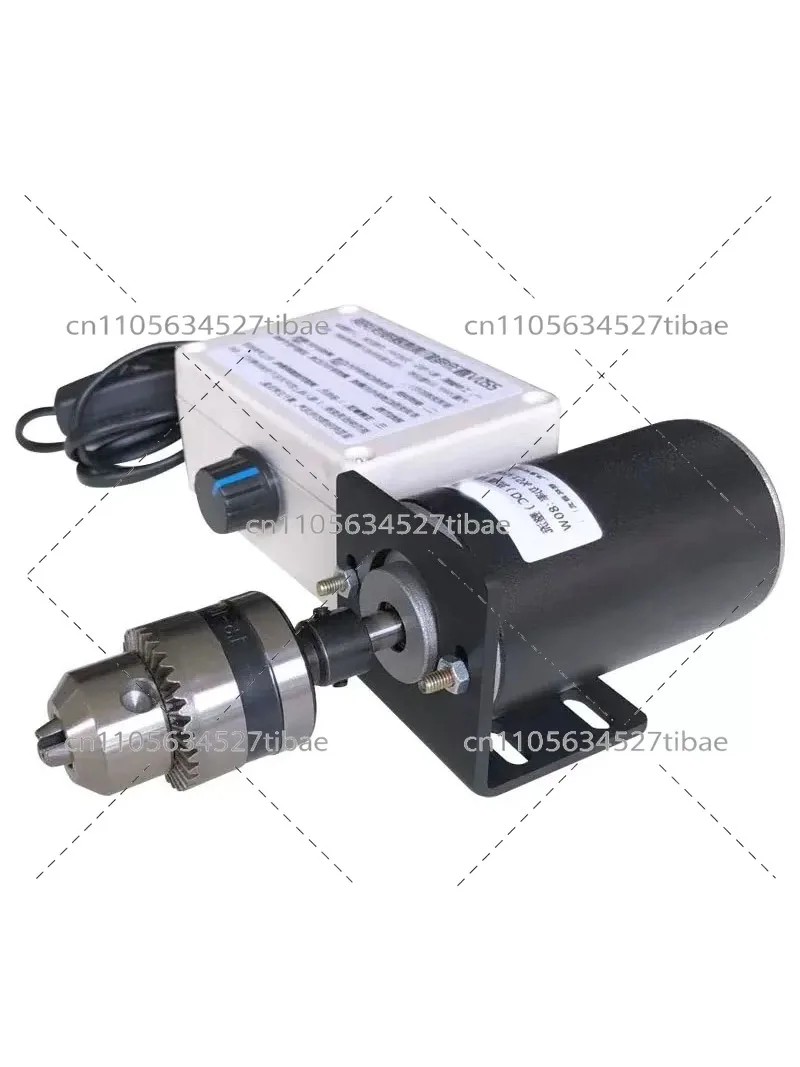 220V 80W High Speed Micro Motor Carbon Brush Ball Bearing Variable Speed Drill Grinder Motor