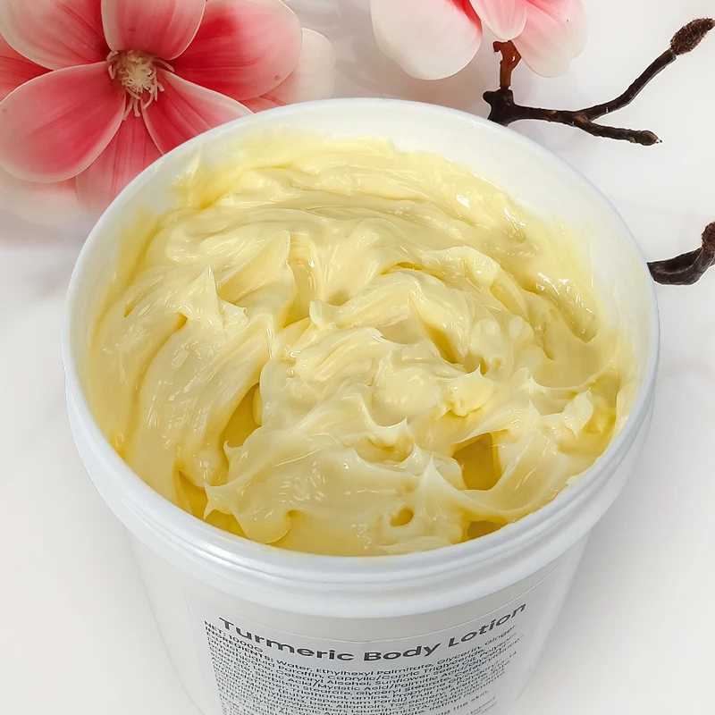 1000g Large Tin Natural Turmeric Body Lotion Skin Brightening Cream for Face & Body - Spot Reducing Turmeric Body Cream