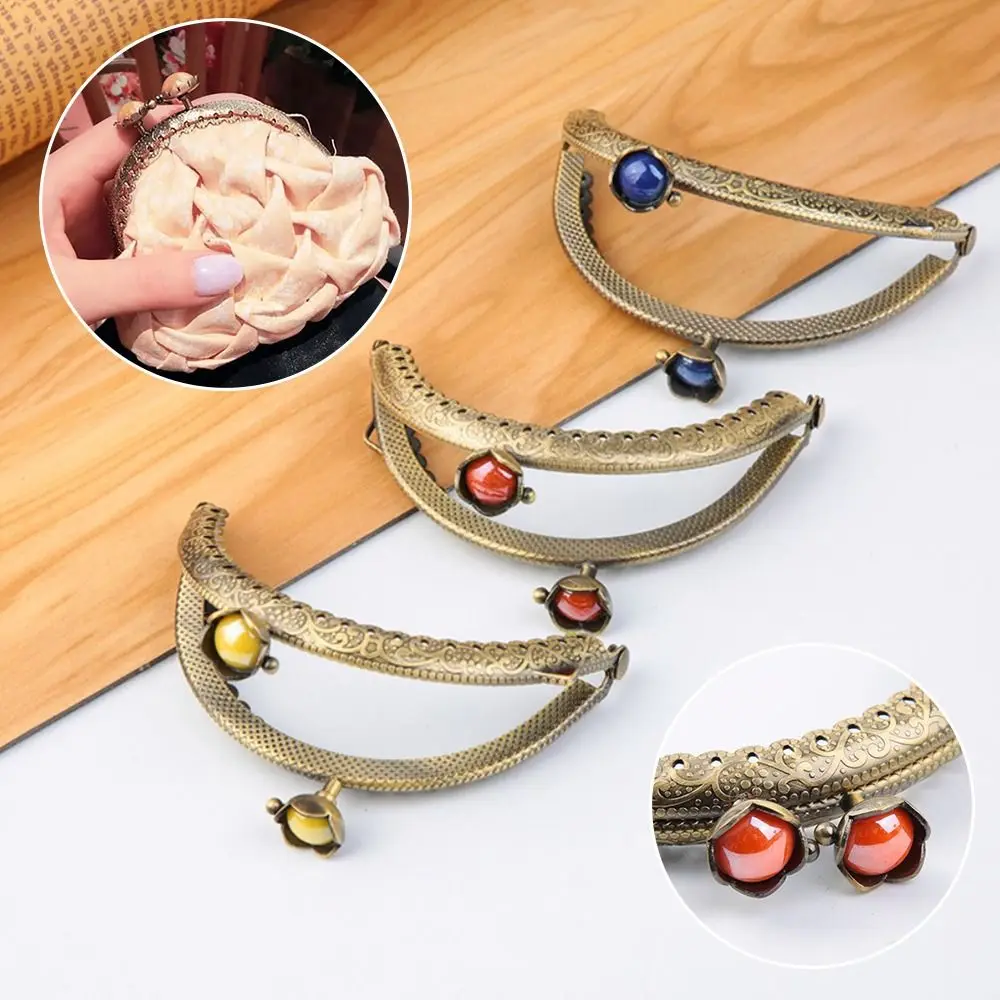 Mini Metal Purse Frame Kiss Clasp Bag Hardware Vintage Bag Kiss Clasp Lock Bag Frame Buckle DIY Craft