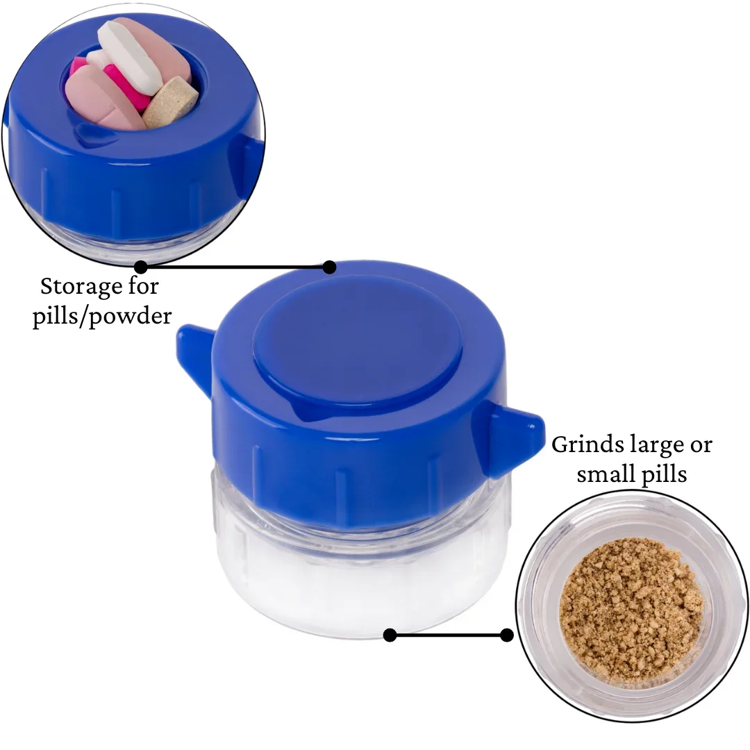 Pill Crusher Pro Kids Adult Pill Pulverizer Tablet Grinder Medicine Splitter Powder Crusher With Storage Box For Home Outdoor
