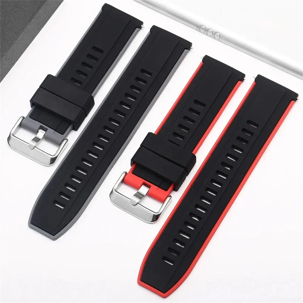 Silicone 20mm 22mm Band for Amazfit GTR 47 42 Mm GTR3 Pro Sport Bracelet for Amazfit GTS 4 3 2e 2 Mini Watchband for Amazfit Bip