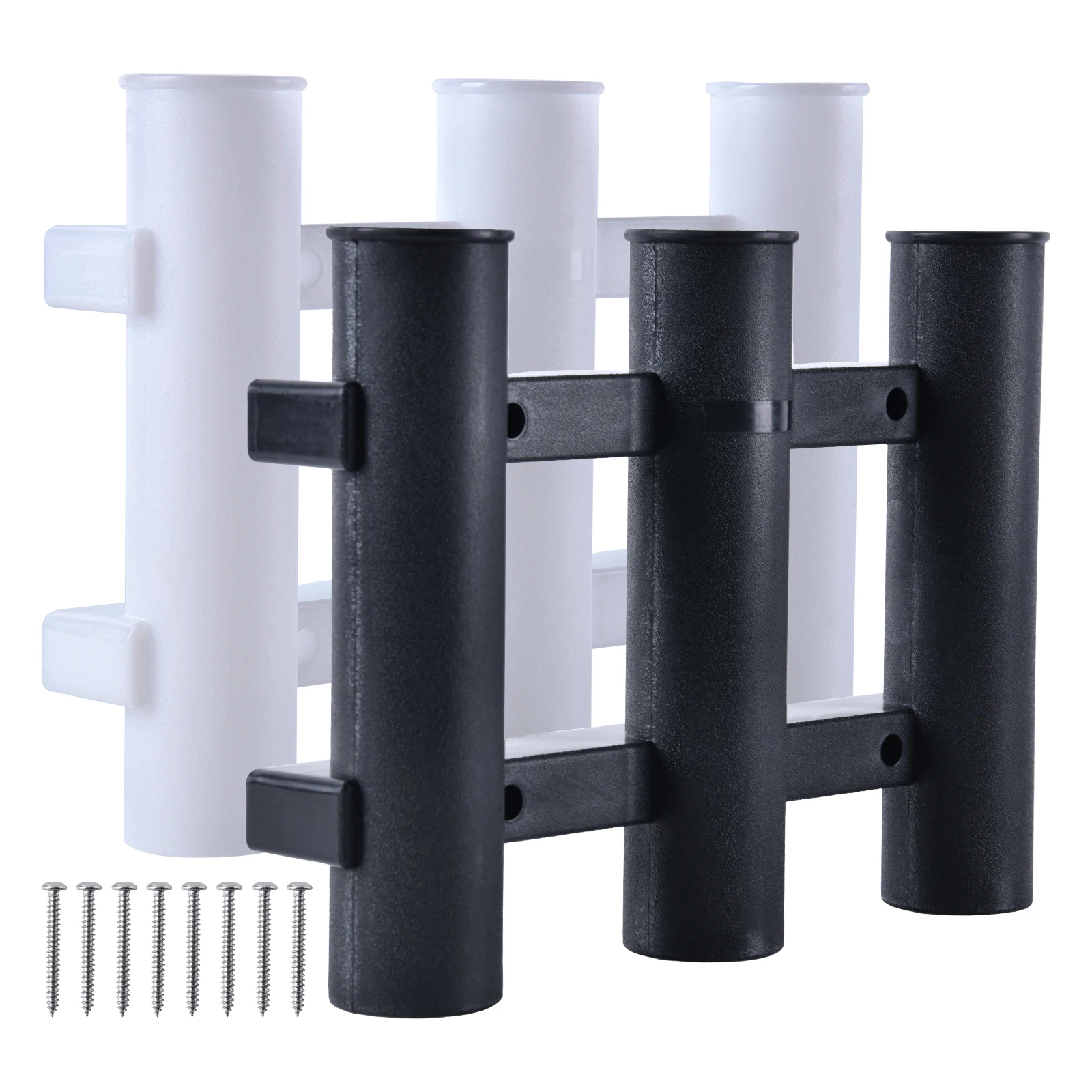 

Черно-белый держатель для удочки Goture со слотом, 3-трубный монтажный кронштейн для соленой пресноводной рыбалки, держатель для удочки для лодки