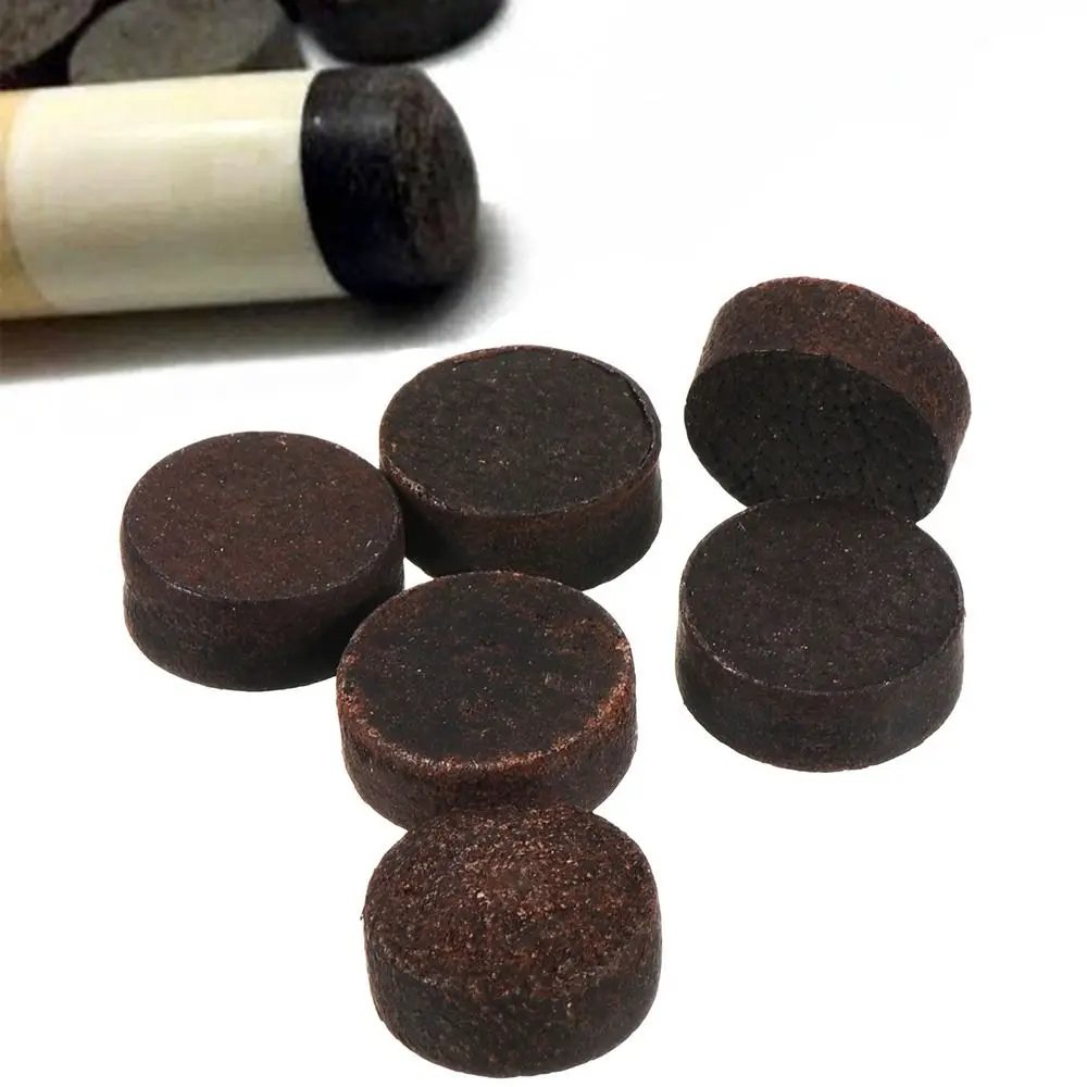 Cowhide Pool Cue Tips 9/10/11/12/13mm Wear Resistant Leather Cue Tips Anti-slip High Elasticity Pool Cue Accessories