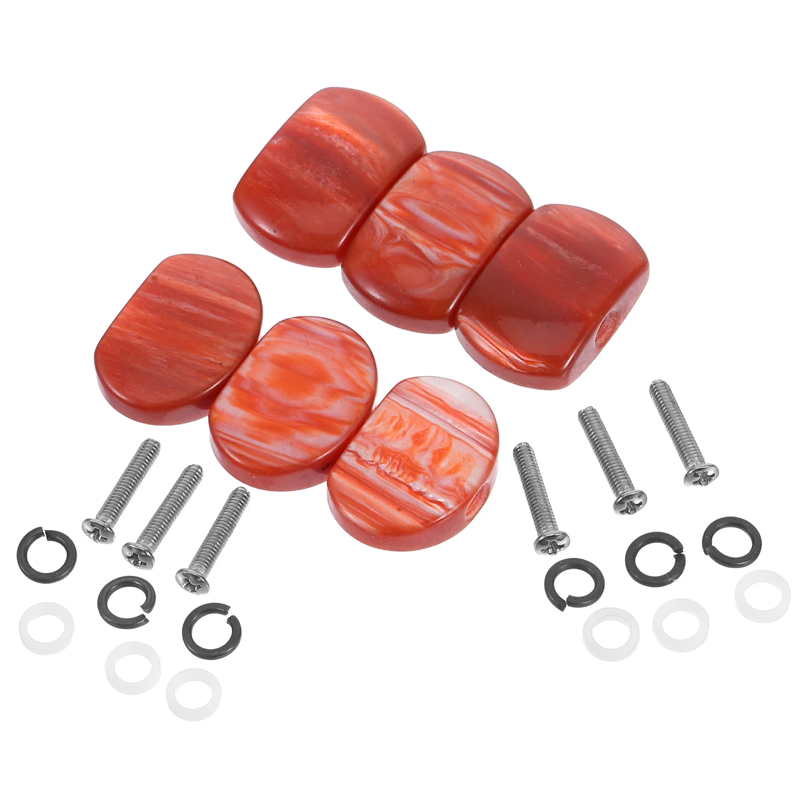 

ibasenice 6pcs Guitar Tuning Pegs Oval Resin Knobs for Acoustic Electric Instruments Easy Installation Replacement Accessories