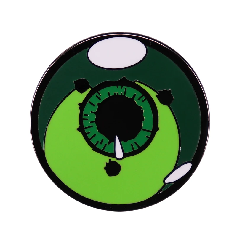 Reborn Eva-01 Green Eyeball Lapel Pin Classic 80s Cool Mecha Anime Brooch Badge