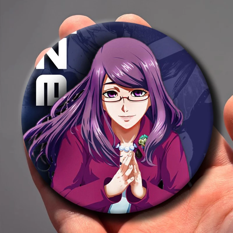 58mm Anime R-Rize K-Kamishiros Brooches Stylish Ornament Pins Exquisite Round Badge Bag Accessories Jewelry Gifts