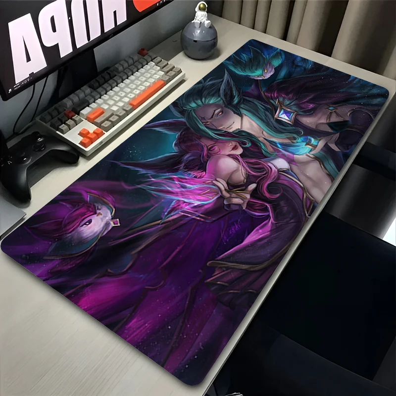 Mouse Pad L-league Of Legends Xayah Rakan PC Keyboard Mousedesk Pad non-slip Rubber Gaming Mousepad Laptop Mouse Carpet Game Mat