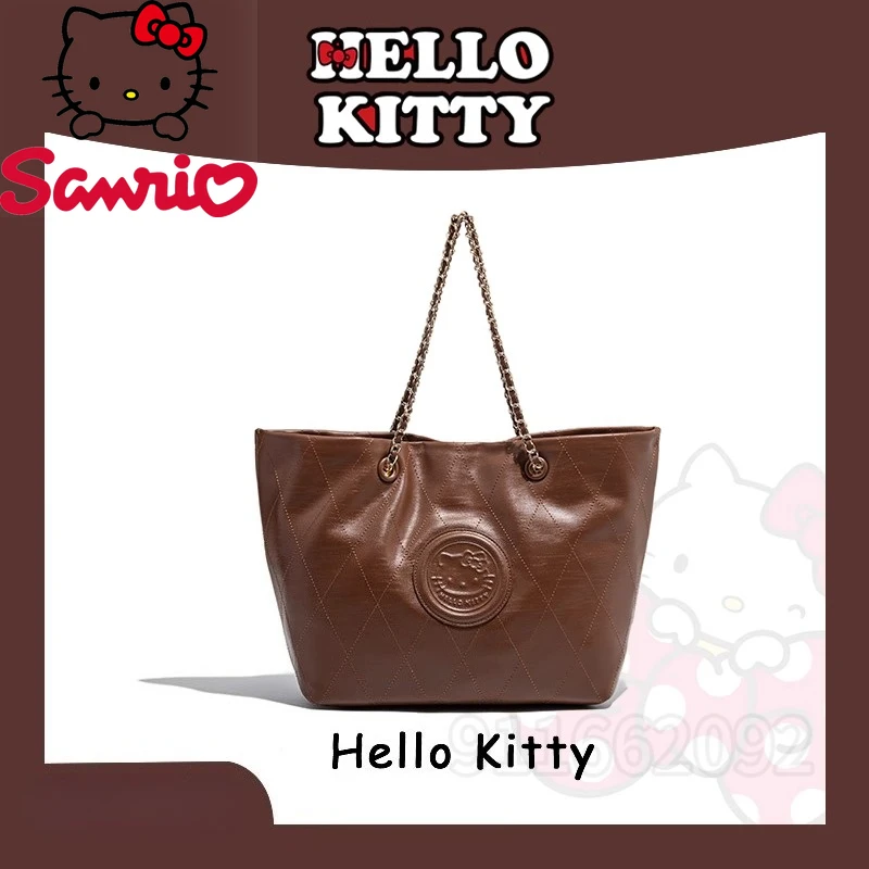 

Hello Kitty Original New Women's Handbag Luxury Brand Fashion Women's Shoulder Bag Cartoon Large Capacity Casual Tote Bag