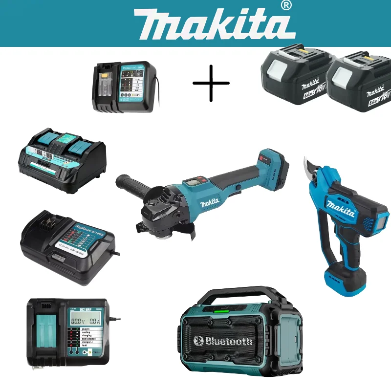 

Makita for 18V Gun Cutting Machine Set Brushless Grinder Butter Gun And Including various accessories for the charger