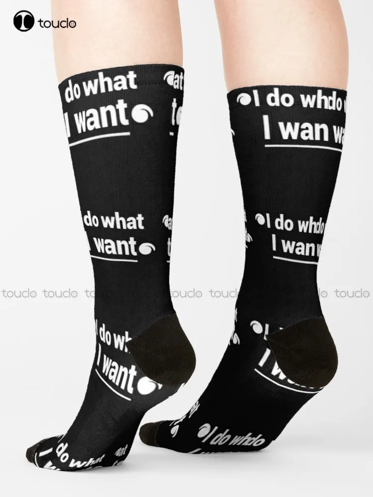 I Do What I Want  Socks Mens Athletic Socks Personalized Custom Unisex Adult Teen Youth Socks 360° Digital Print Hd High Quality