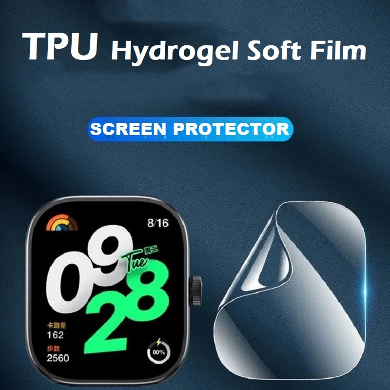 10PCS Soft TPU Hydrogel Film for Xiaomi Redmi Watch 4 Smart Watch HD Clear Screen Protector