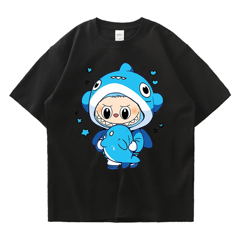 Anime LABUBU Print T Shirt MOLLY Couple student street sports casual T-shirt