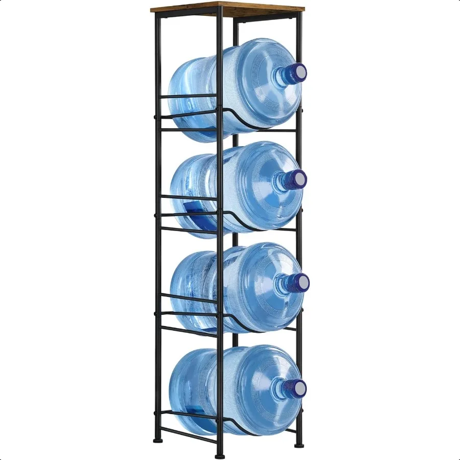 

5 Gallon Water Jug Holder 4Tier Water Bottle Holder Water Jug Stand with Storage Shelf Water 3 5 Gallon Rack Organizer for Home