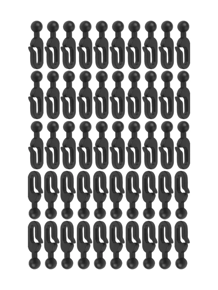 Plastic Hooks for Gazebo Curtain Tracks 50 Pieces Invisible Installation Compatible for Outdoor Curtains and Awnings