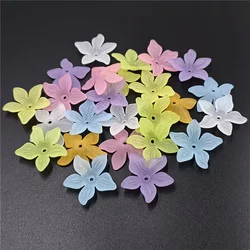 20pcs 25mm Acrylic Matte Bauhinia Flower Holder Beads For Earrings  Necklaces Crafts Making DIY Jewelry Fashion Accessories