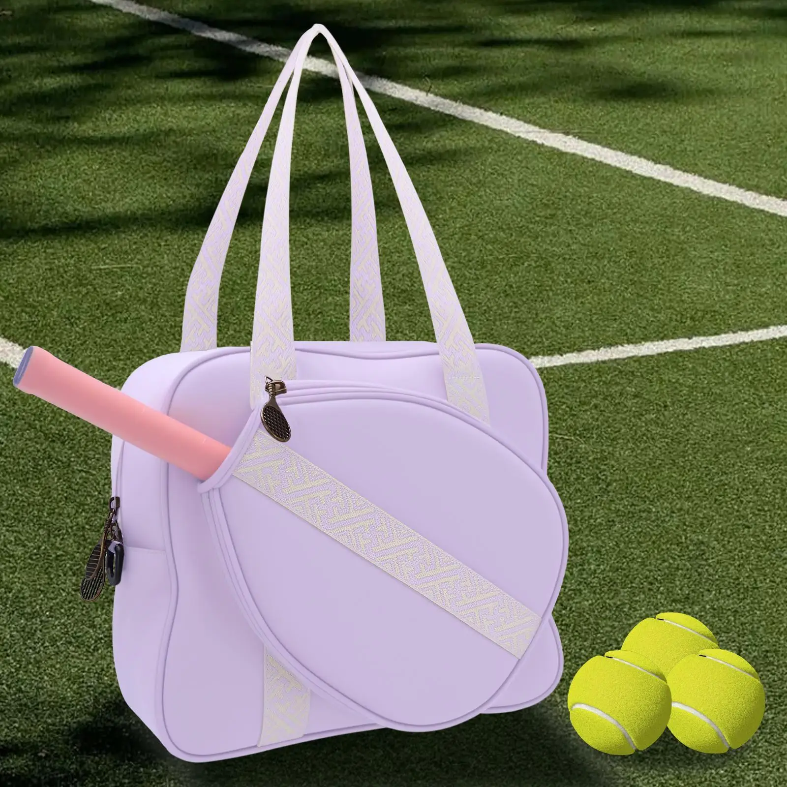 Pickleball Racket Bag Pickleball Tote Bag Multipurpose with Racquet Paddle view 3