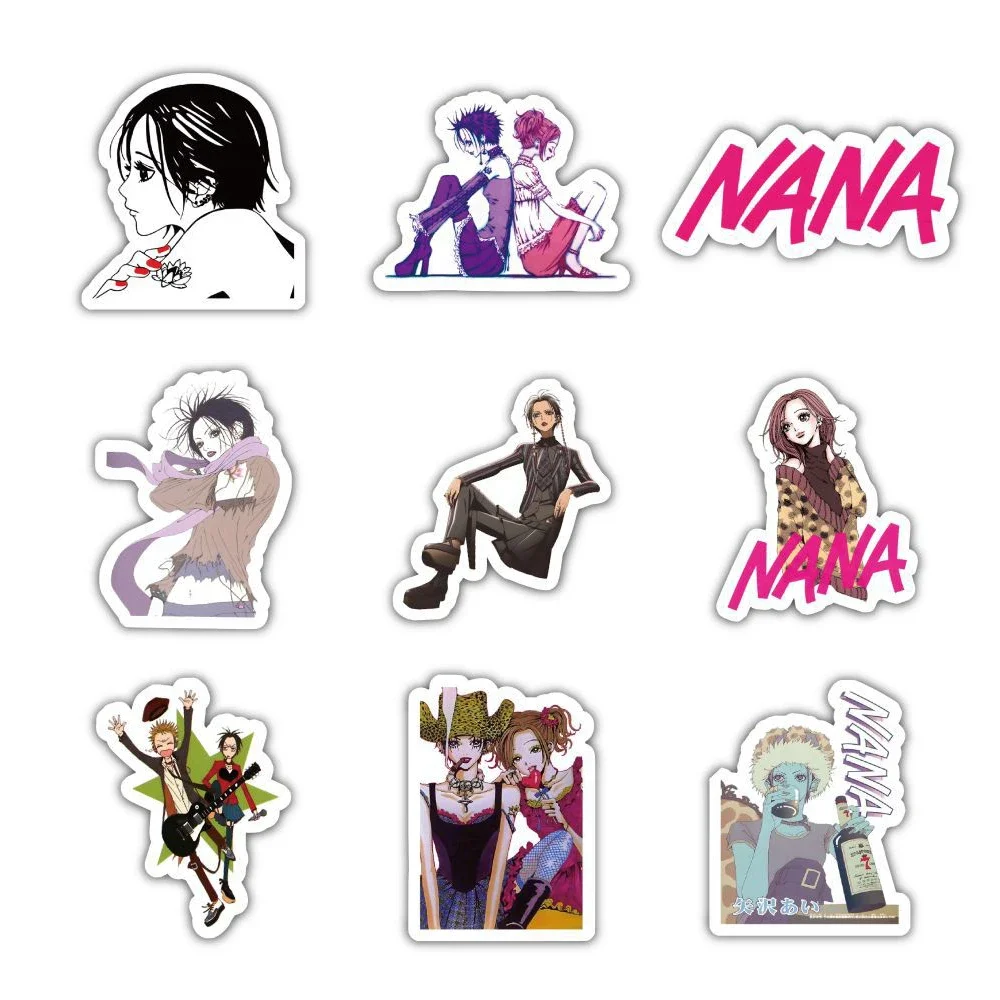 60PCS Anime NANA Stickers Cool Graffiti Decals Kid Toy Decoration Skateboard Laptop Motorcycle Phone Car Waterproof Sticker Gift