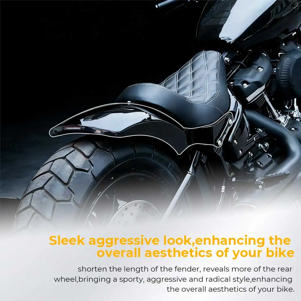 

Rear Fender Fit For Harley Davidson 180-200Mm Tires Softail Street Bob Fat Bob Slim Low Rider Sports Glide 2018-2025 Vivid Black