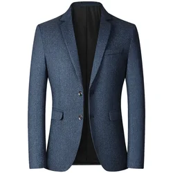 Brownon marca negócios jaquetas casuais para homens primavera e outono cor sólida turn-down colarinho ternos blazer 2024 casamento blazer masculino