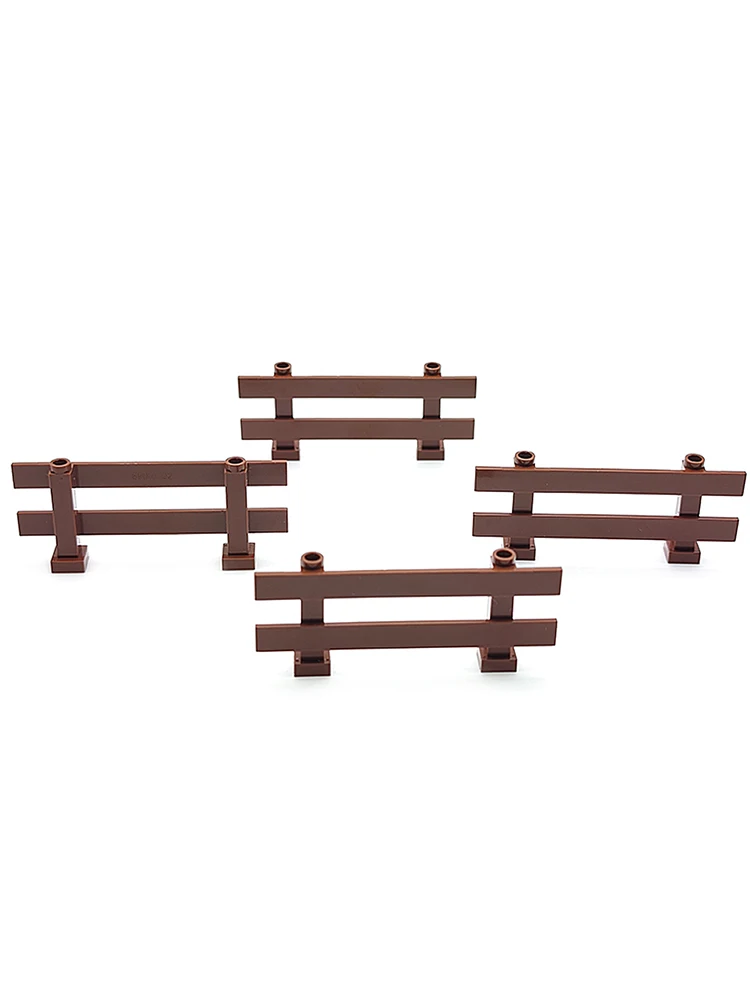 10Pcs Fence Railing Building Block MOC Railing Stair Barrier Guard Castle Street View Garden Farm Assemble Children\'s Toys