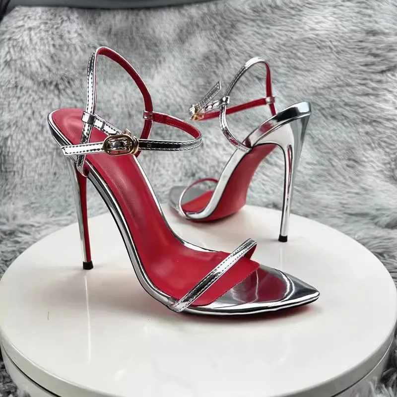 

Классические женские босоножки с ремешком в стиле ретро, летняя коллекция, универсальные женские туфли на высоком каблуке на тонком каблуке 12 см в римском стиле.