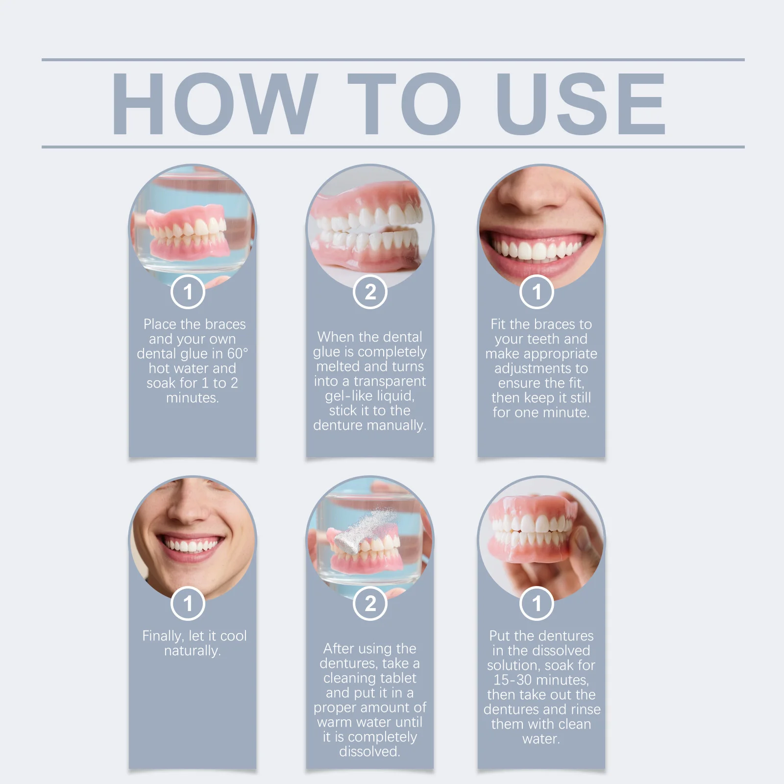 Oralhoe Denture Modification Clean Set Maintenance Wear Comfortable Tooth Modification Enhance Smile Beauty Tooth Gaps Reduced