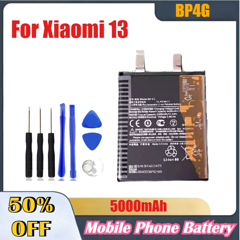 

5000mAh BP4G High Quality Mobile Phone Batteries for Xiaomi 13 MI13 Replacement Batteries Fast Shipping