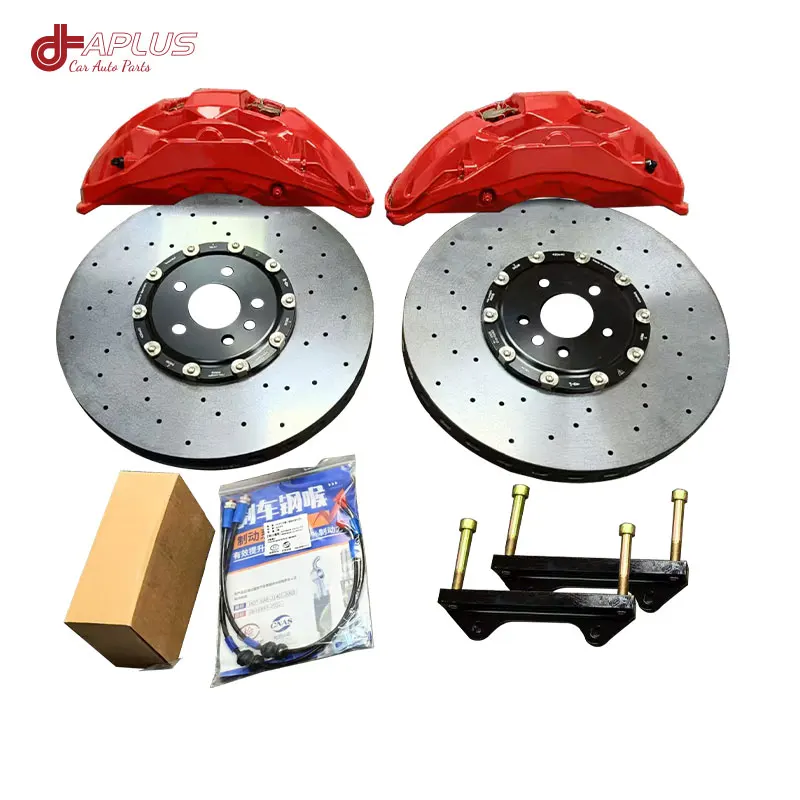 Universal Auto CCB Long Fiber Carbon Ceramic Rotor with Carbon Ceramic Brake Pads Kit Front 380mm Rear 370mm