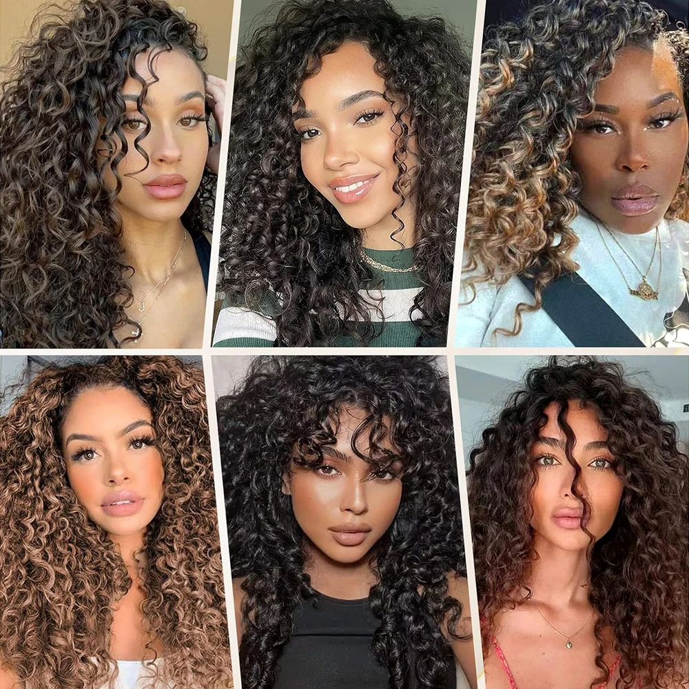 GoGo Curl ผมโครเชต์ 14/18 นิ้วสั้น Curly ผมโครเชต์สําหรับผู้หญิง Water Wave Beach Curl Deep Twist Crochet Braids สังเคราะห์