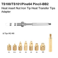 M2-M8 Hot Melt Brass Threaded Knurled Nut Embedded Insertion Tip 3D Printed Install for TS100 TS101 Pine64 963 Soldering Iron