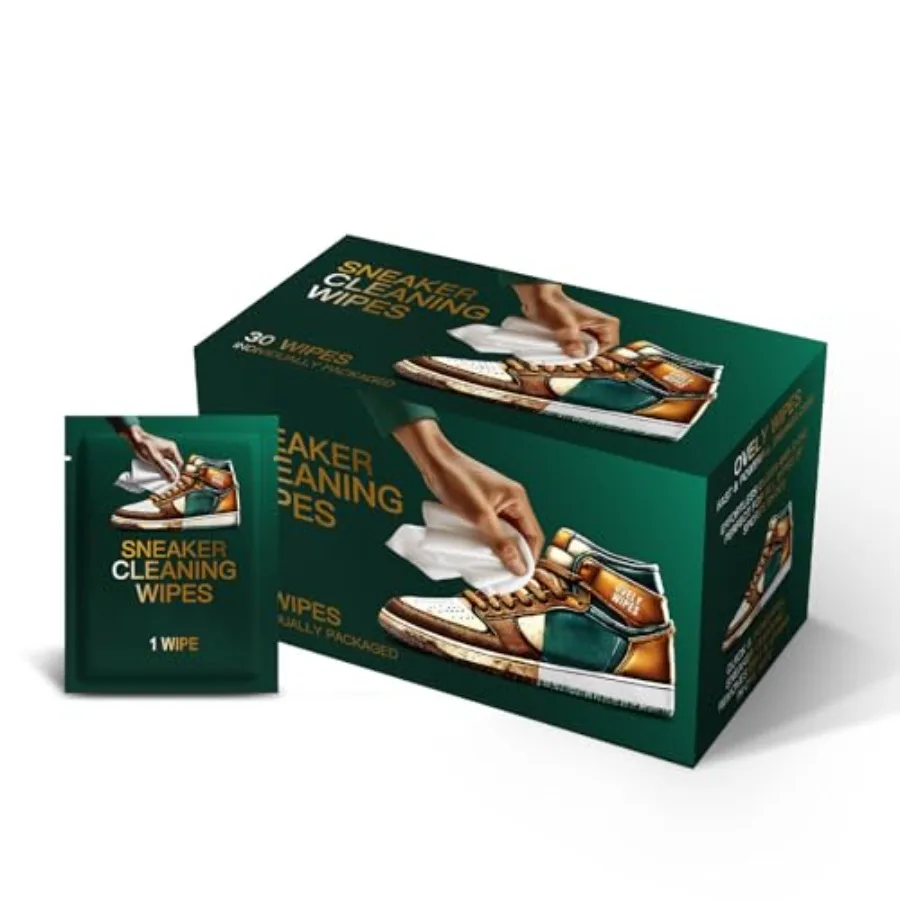 

WIPES Sneaker Cleaning Wipes - Dual-Textured, Individually Wrapped Wipes for Fast Dirt and Stain Removal Safe for Shoes