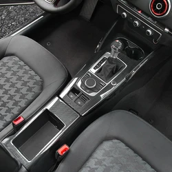 For Audi A3 A3L S3 2014 2015 2016 2017 2018 2019 2020 Model Carbon Grain Overlay on Dashboard, Door, Steering Wheel, Gearshift