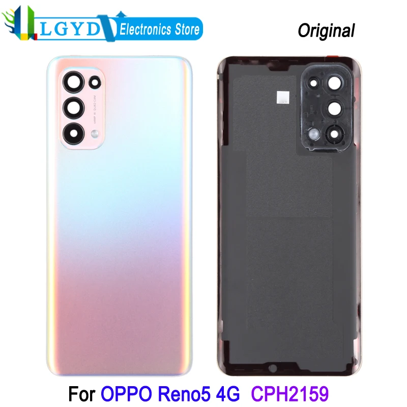 Battery Back Cover For OPPO Reno5 4G CPH2159 Phone Rear Cover Replacement Part