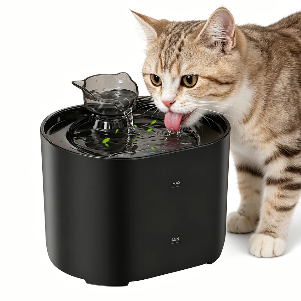 자동 고양이 정수기, 2.2L/74oz 애완동물 정수기, 초저소음, 실내 고양이와 강아지에게 적합, 세척 용이
