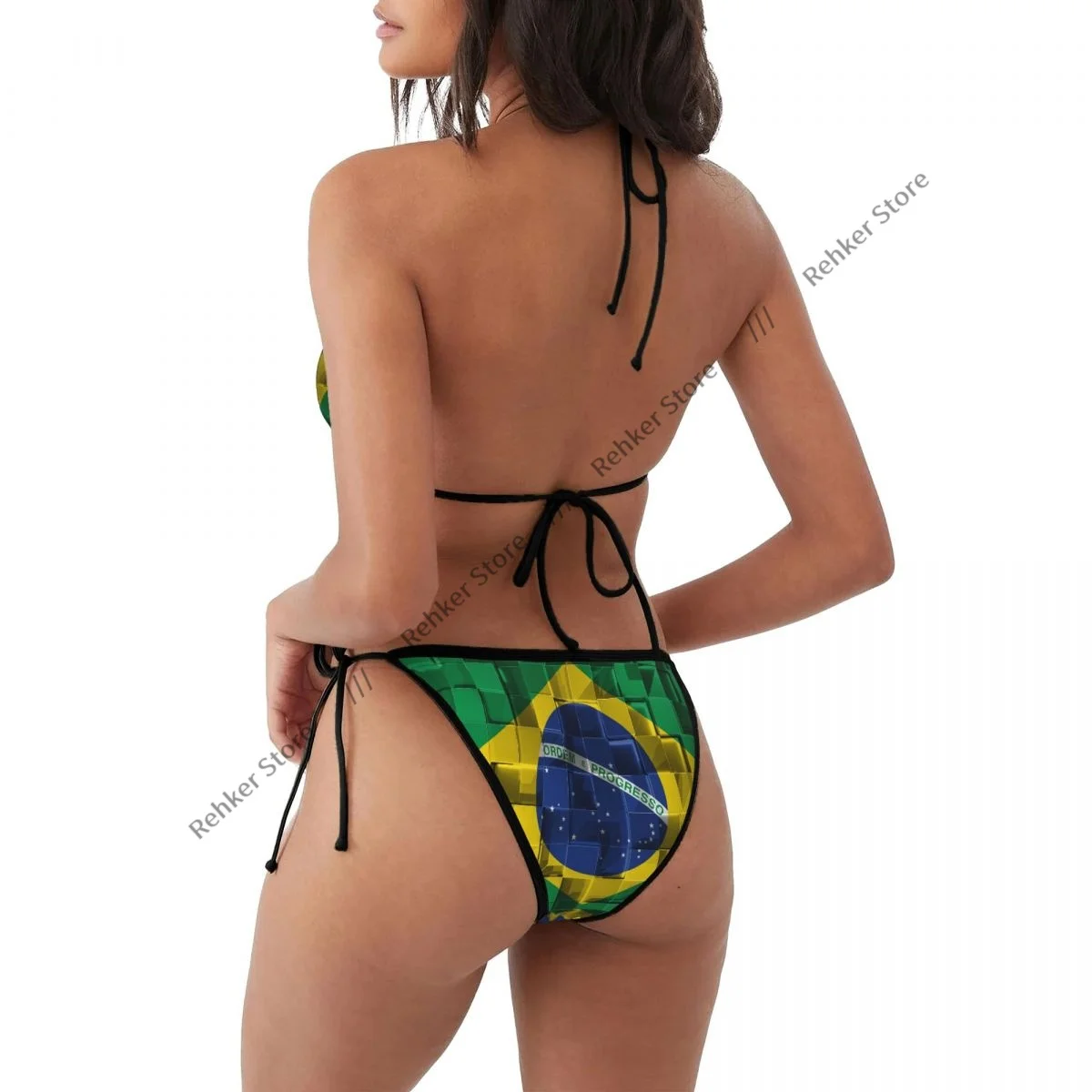 Bikini Set Swimwear Women Swimsuit Sexy Push Up Swimming Bathing Suit Brazil Flag Beachwear Summer Brazilian