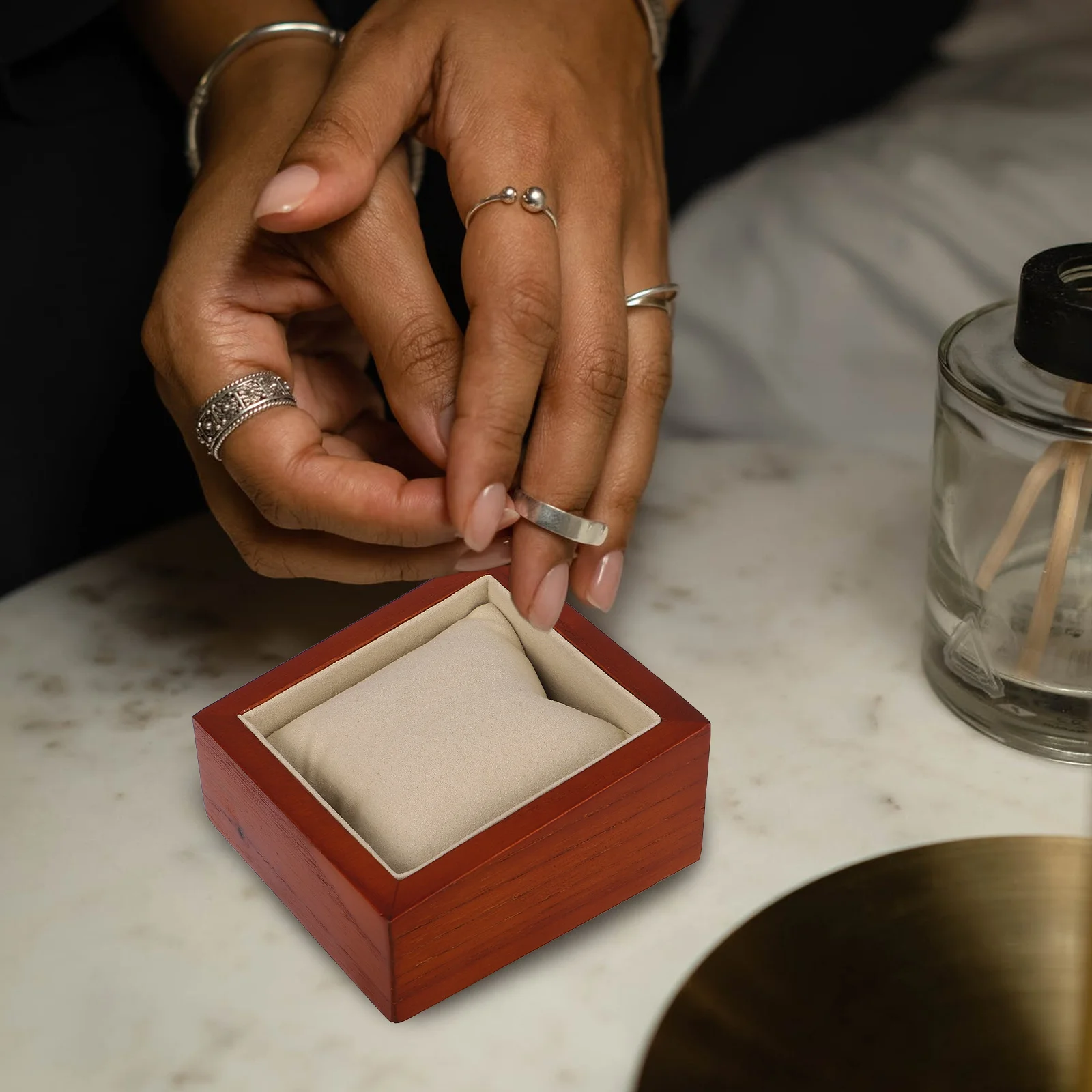 

Коробка для демонстрации часов, деревянный прочный футляр для хранения ювелирных изделий, органайзер для часов, коробка для демонстрации браслета для офиса, спальни, дома