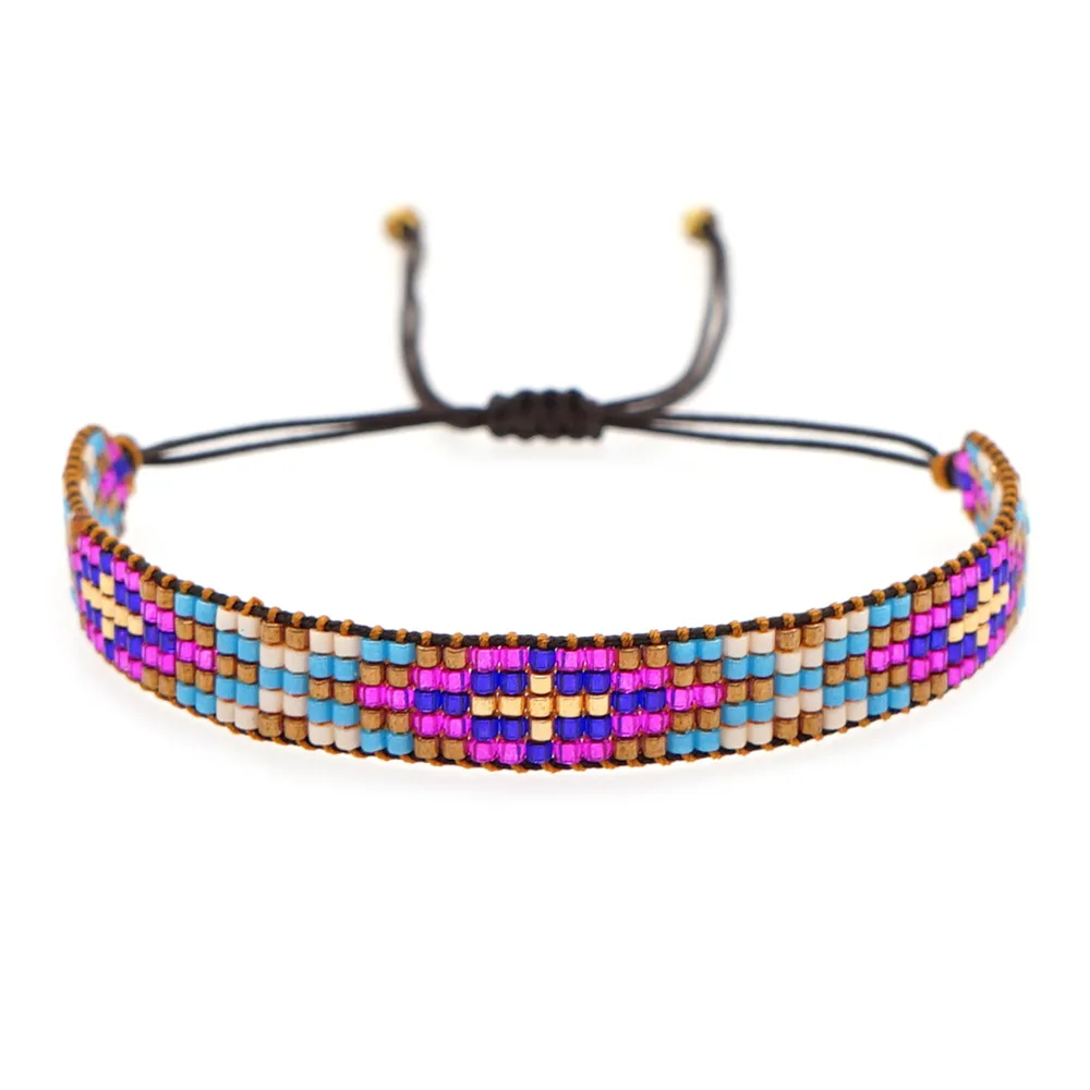 

Beaded bracelet Arrow Originality Hand knitting Bohemia Geometry Design Female Adjustable Versatile Simple Rice bead bracelet