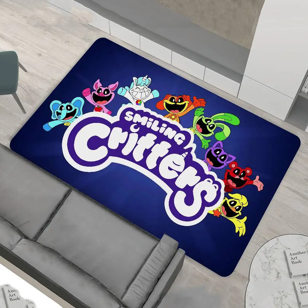 Cartoon S-Smiling C-Critters Door Mat Washable Non-Slip Living Room Sofa Chairs Area Mat Kitchen Doormat Area Rug
