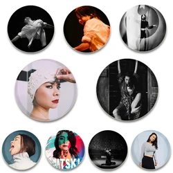 58/44/32mm Famous Singer Mitski Pins Tinplate Badge DIY Custom Brooch Pin for Fans Collection Gifts Decorative Clothes Hats