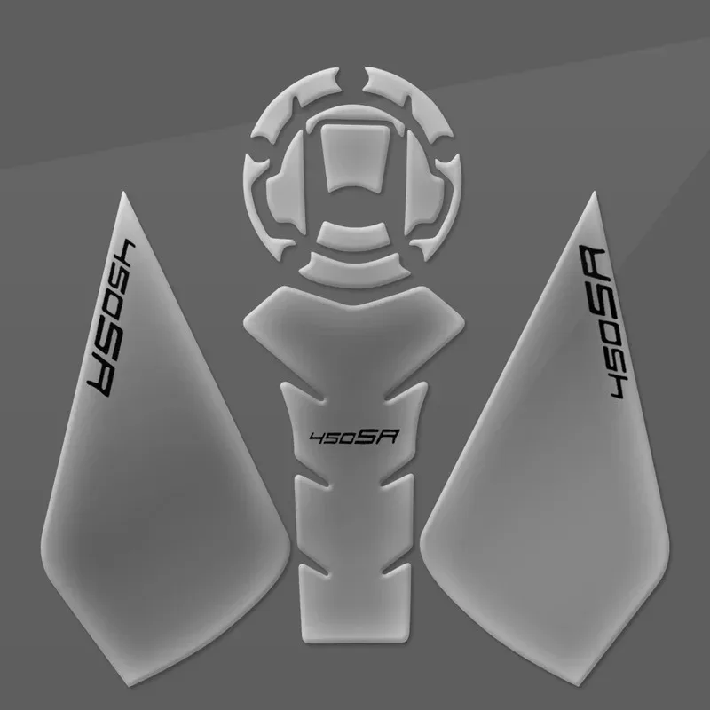 For CFMOTO 450SR 450 SR 2022 2023, Motorcycle Tank Pad Protector Transparent Fishbone Sticker, 3D Epoxy Resin