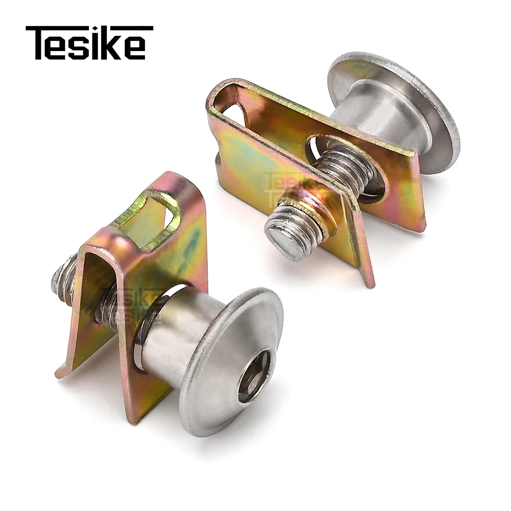 10 PCS Resistance Steel U Type Clips Thread M5 5mm Reed Nuts and Bolts Screws For SUZUKI Motorcycle Parts