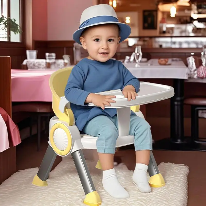 

Baby Feeding Chair Non-slip Dining Chair With Tray Multifunctional Household Small Stools Children Study Seat With Music For